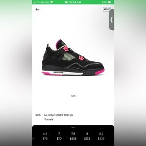 jordan 4 fuschia